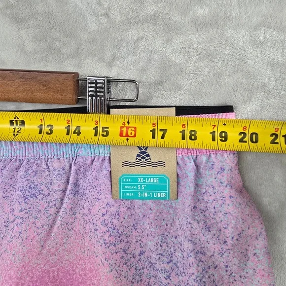 Chubbies The Vaporwaves Training Shorts Mens XXL Pink Purple 5.5" 2-in-1 Lined - Picture 3 of 10